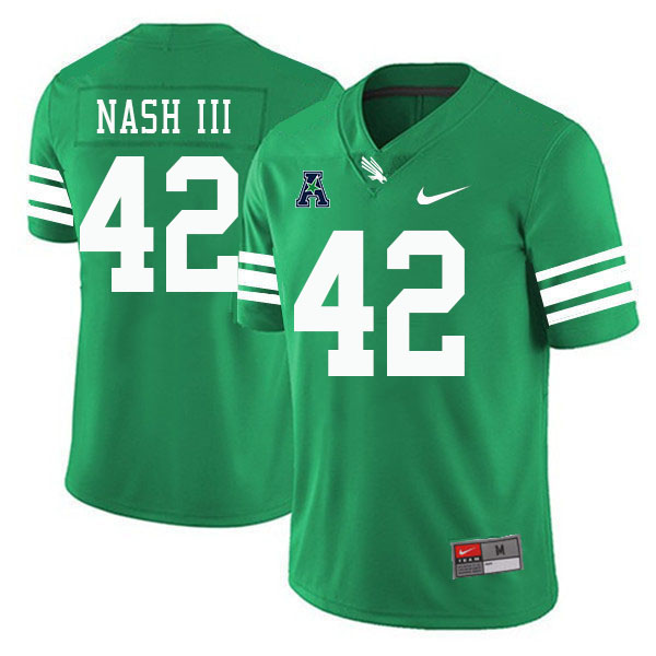 #42 Harold Nash III North Texas Mean Green College Football Jerseys Stitched-Green